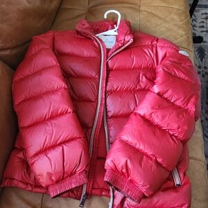 Moncler Vibrant Red Kids Puffer Jacket